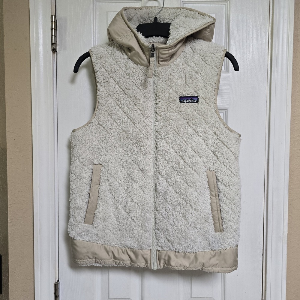 Patagonia Women's Los Gatos Hooded Vest Reversible Calcium Size S Full Zip
